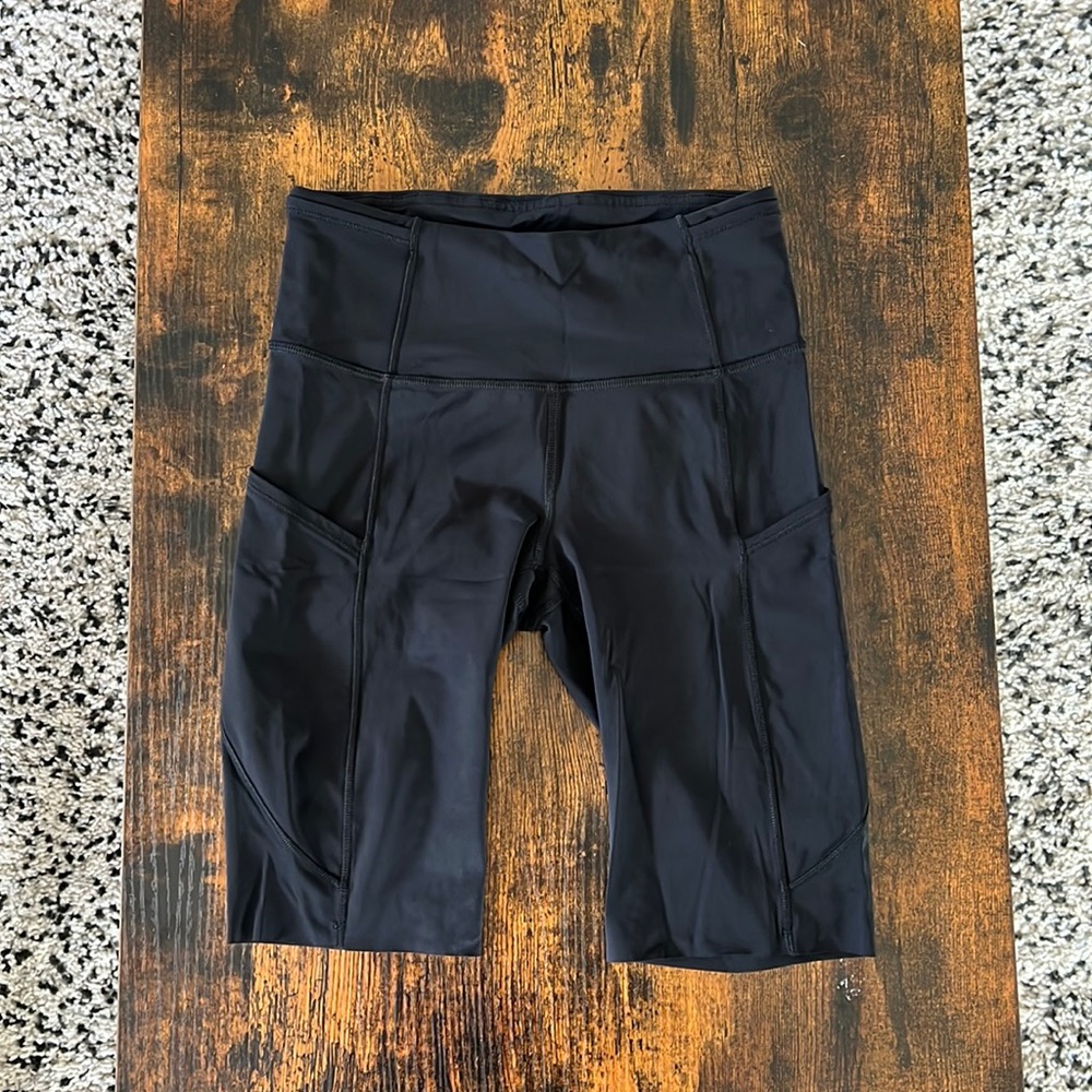 Lululemon Black Fast & Free Biker Shorts (10”)